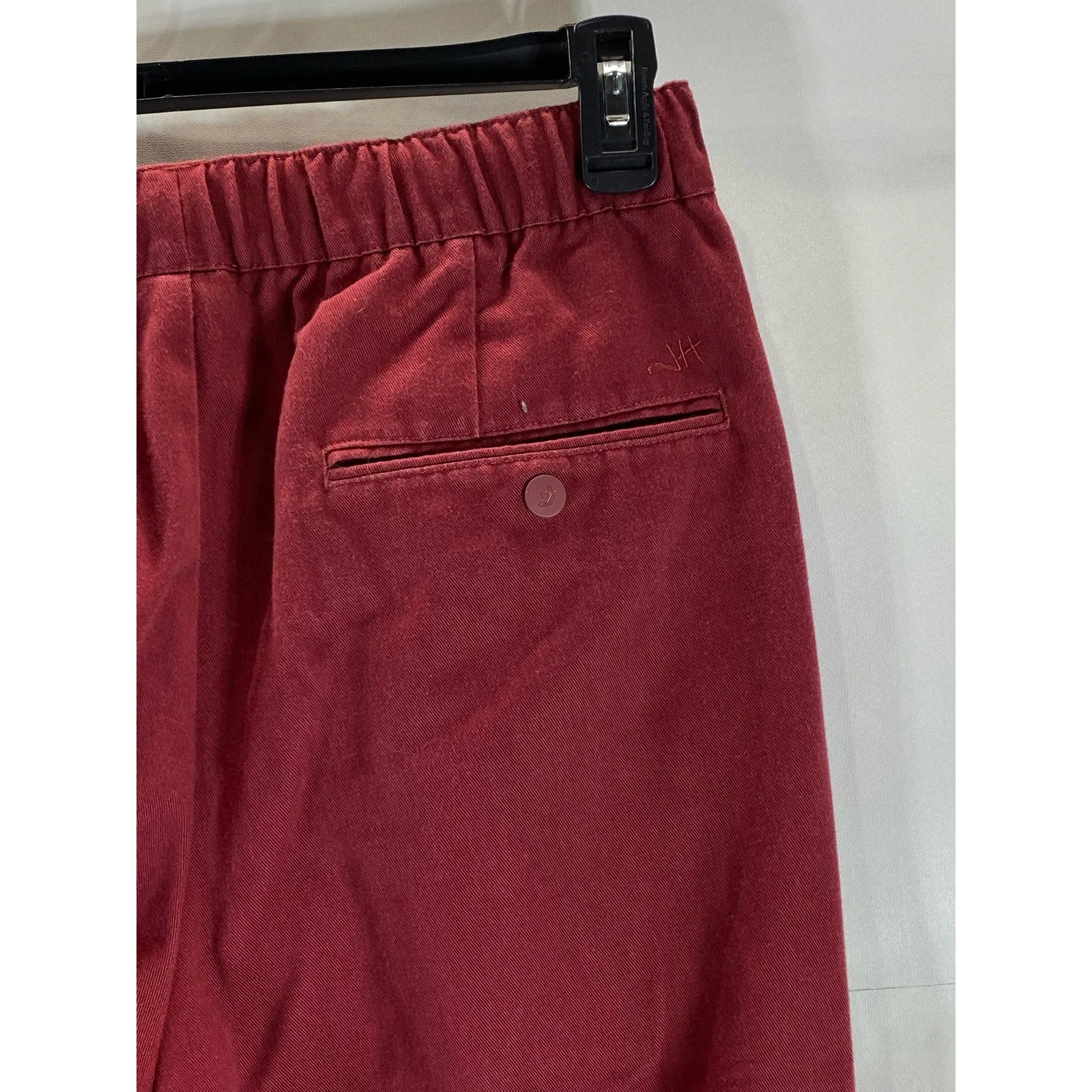 ADIDAS Men's Red Jonah Hill Elastic Waist Straight-Leg Pull-On Chino Pants SZ L
