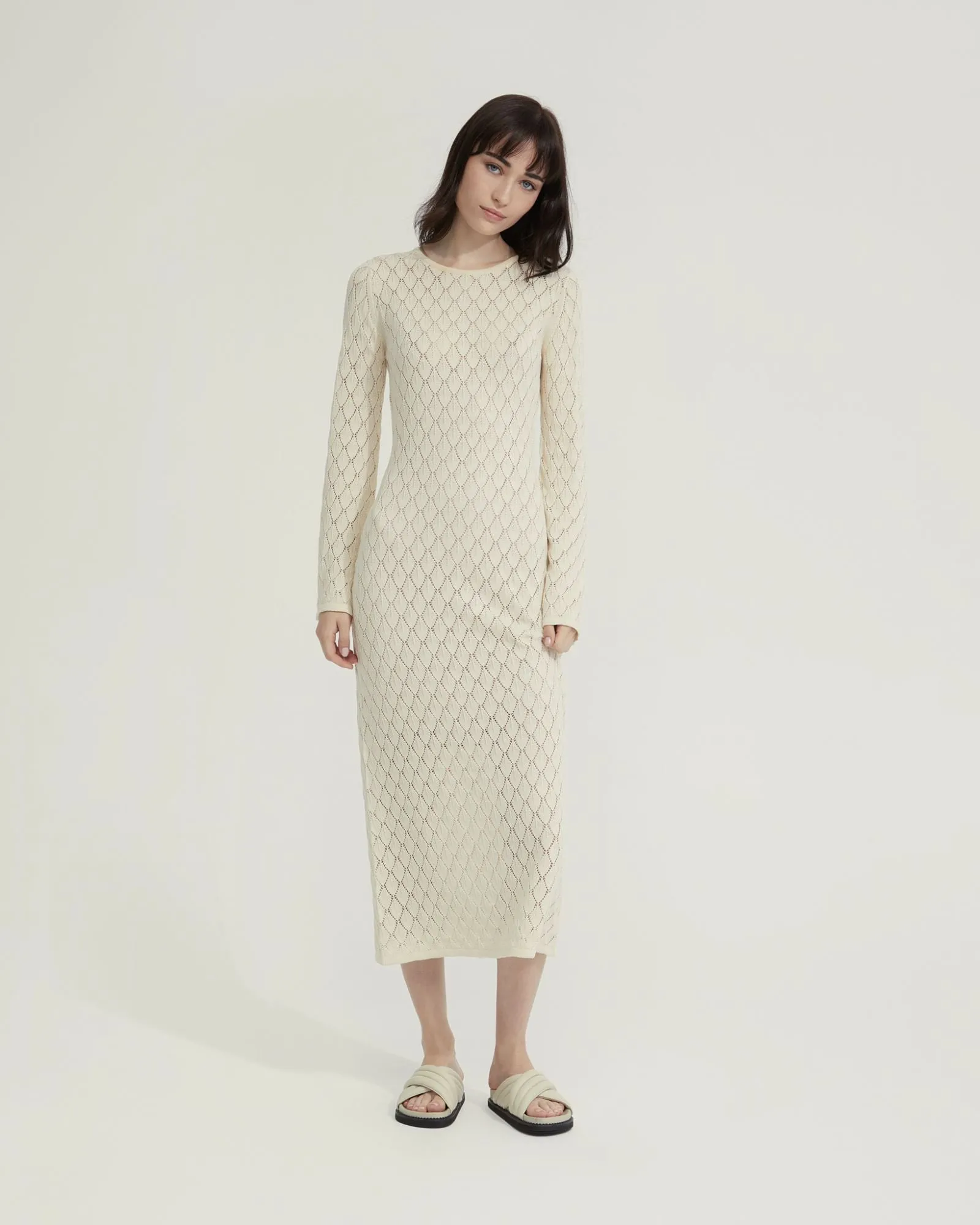 Aime Pointelle Dress With Slip