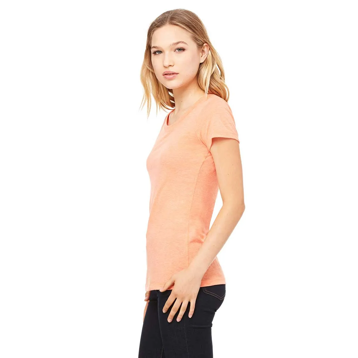Bella   Canvas Women's Orange Triblend Short-Sleeve T-Shirt