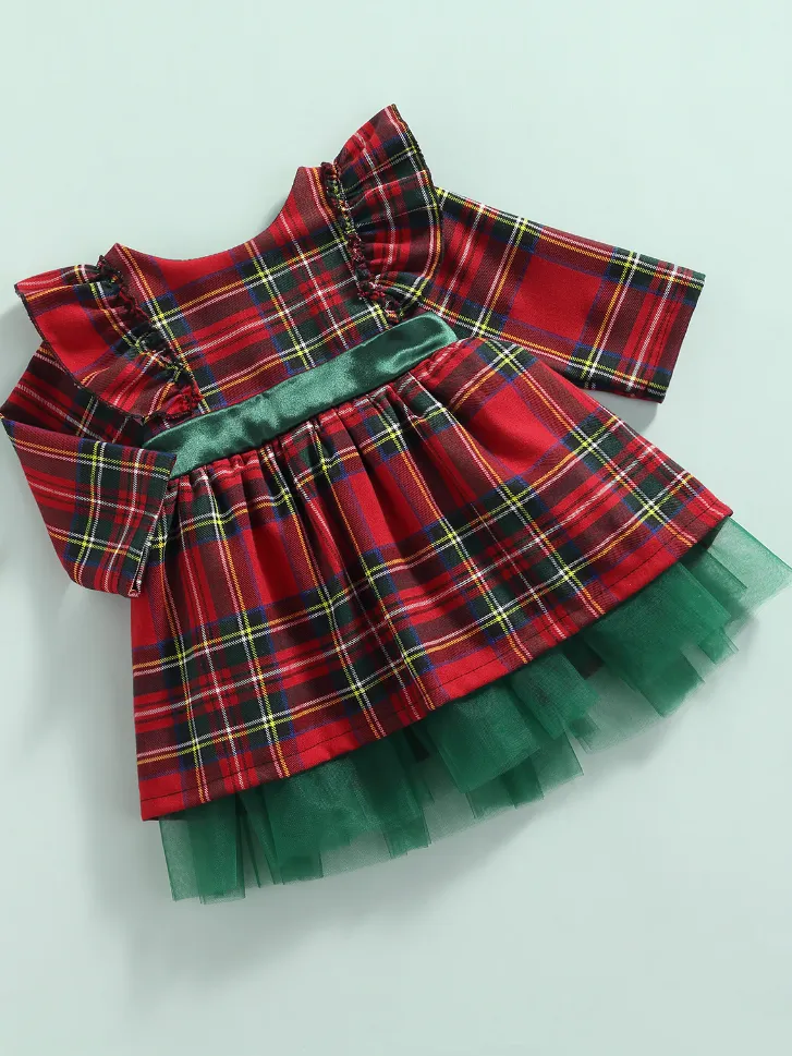 Christmas Wishes Plaid Holiday Dress