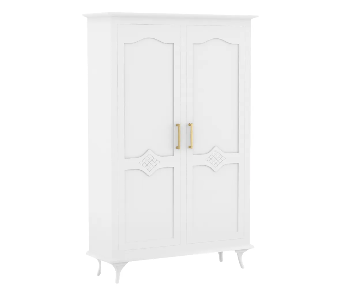 Ecluvin White 2 Door Wardrobe