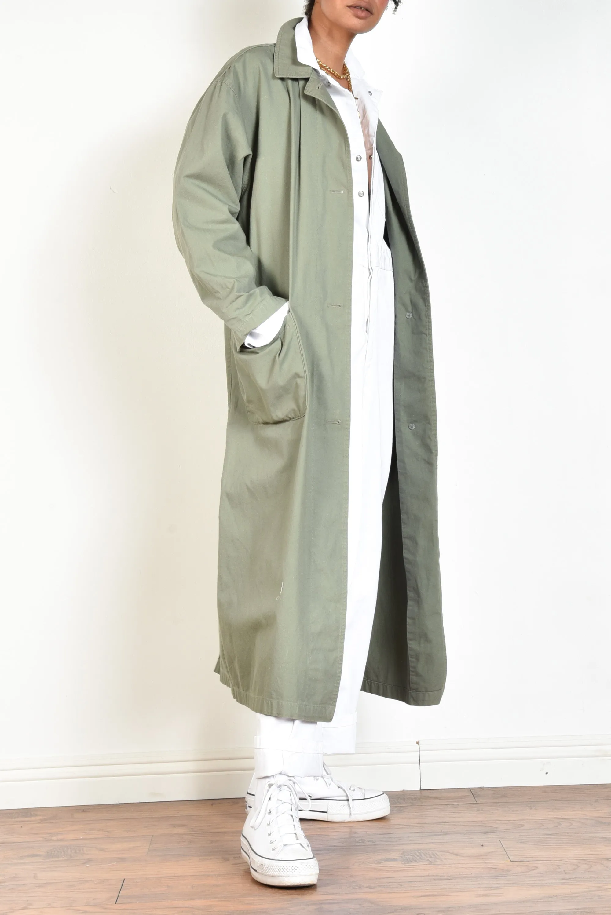 Eddie Bauer 80s Military Duster Jacket