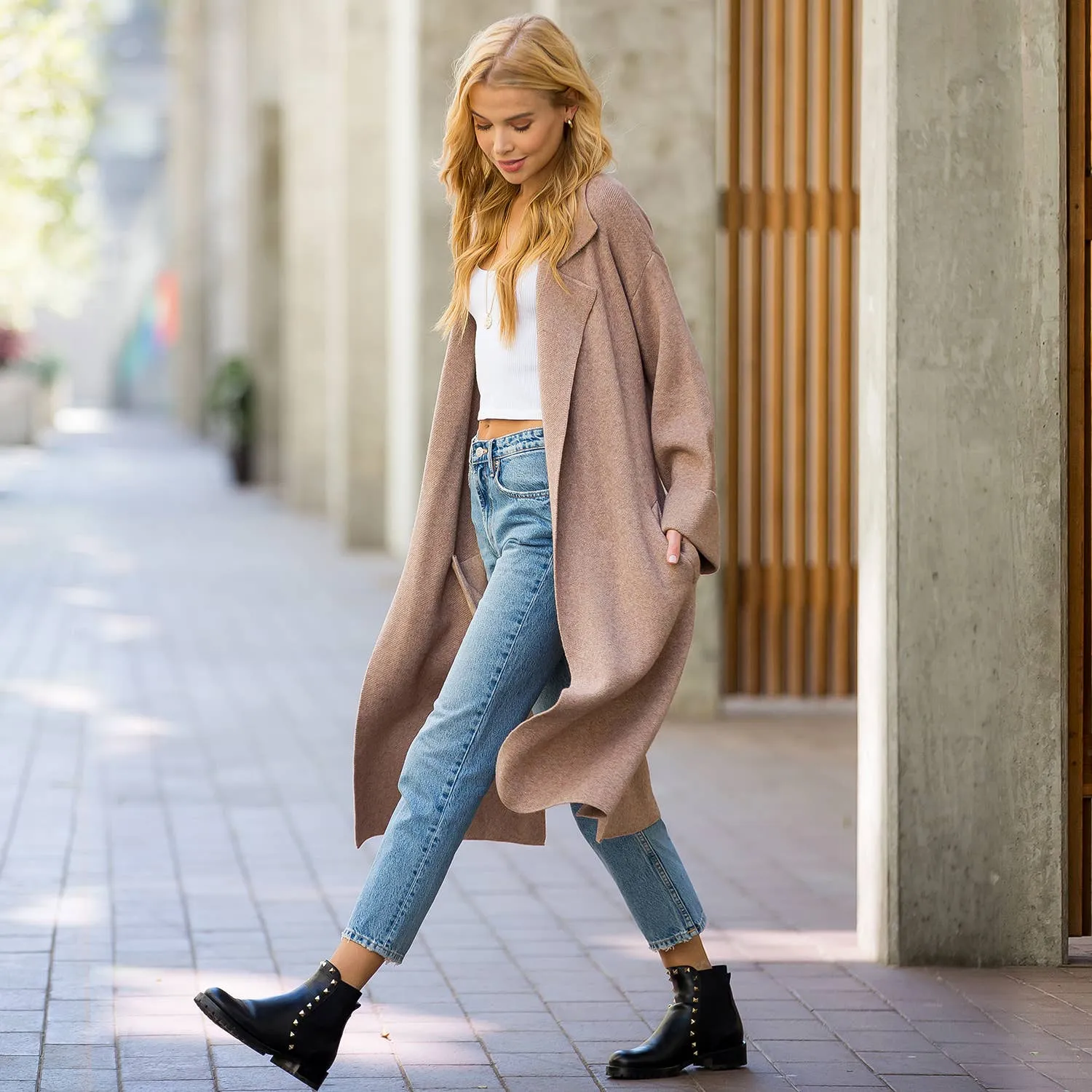 Effortless Classic - Knitted Trench Coat