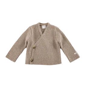 Elo Merino Wool Cardigan | Beige Melange