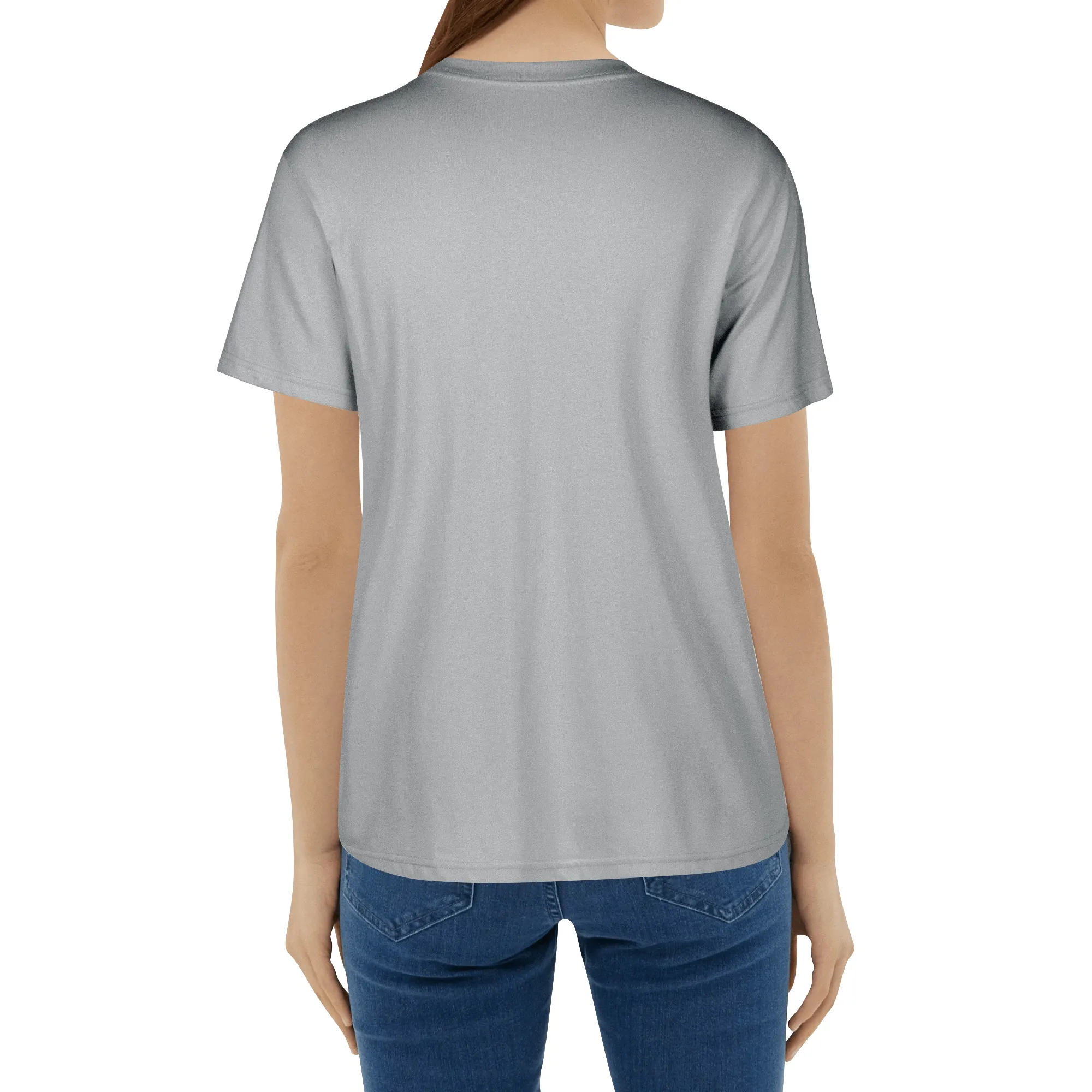 Embroidered Womens Cotton T shirt (Chest Design)