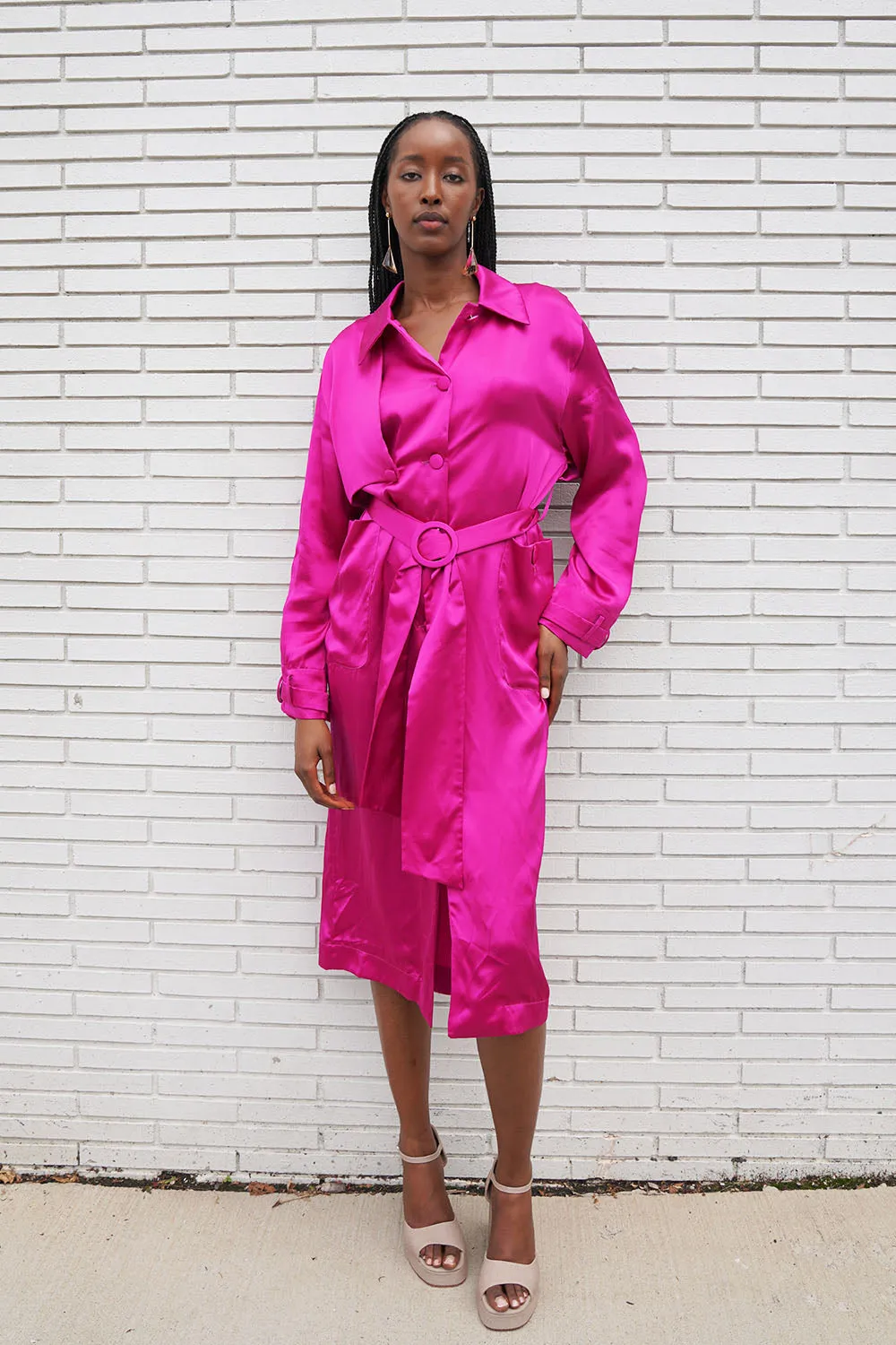 Fete Imperiale - Cyrille Trench Coat: Fuchsia