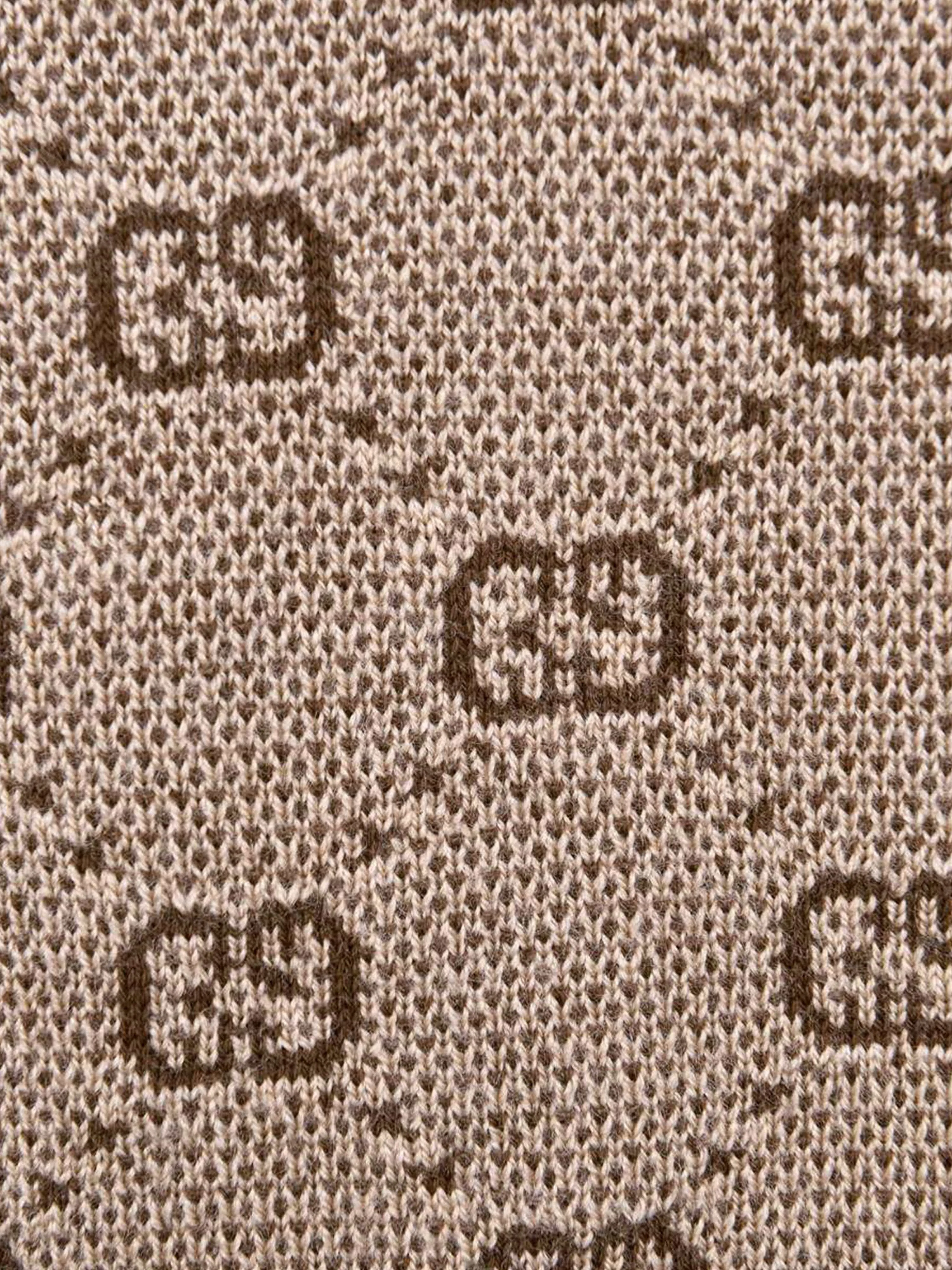 Gucci Boys Cardigan - Beige Wool GG Cardigan