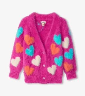 Hatley Boucle Cardigan - Jumbo Hearts