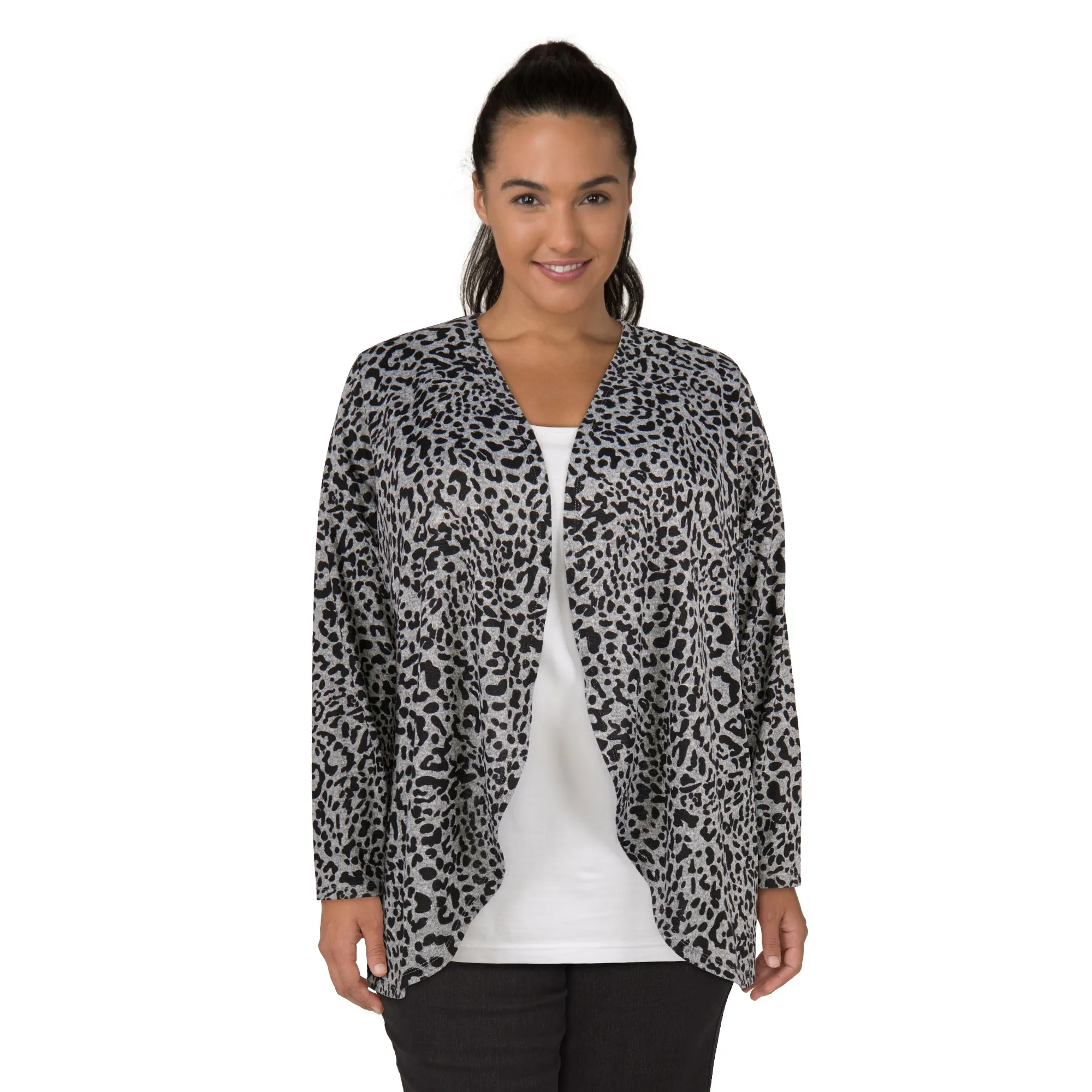 lily morgan Women's Plus City Chic Open Front Cardigan