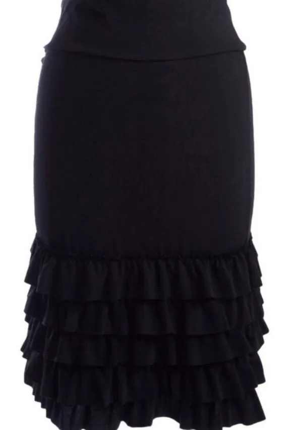 Marlene Ruffle Skirt/Slip Extender- Gray
