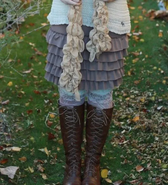 Marlene Ruffle Skirt/Slip Extender- Gray