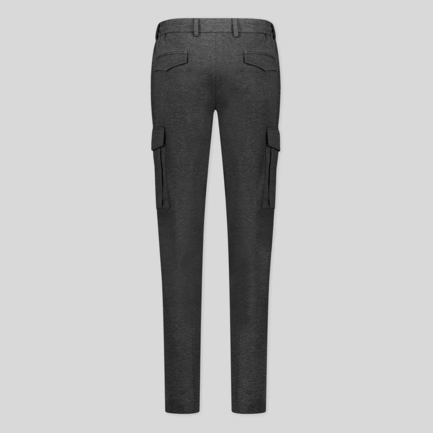 Melange Jersey Drawstring Cargo Pants - Charcoal