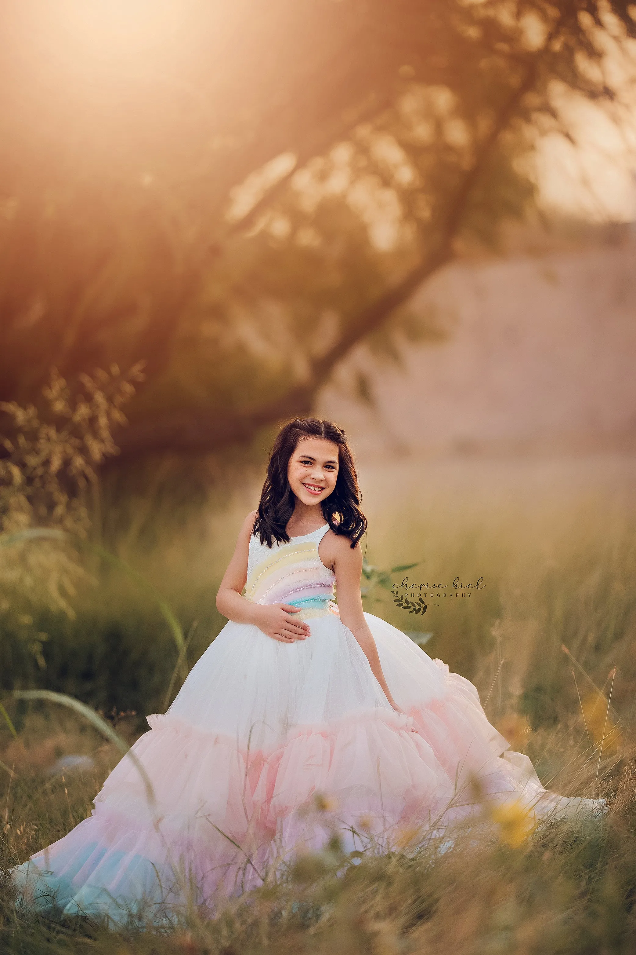 New "Over the Rainbow" Floor Length Dress (6 Year-Petite 8 Year)