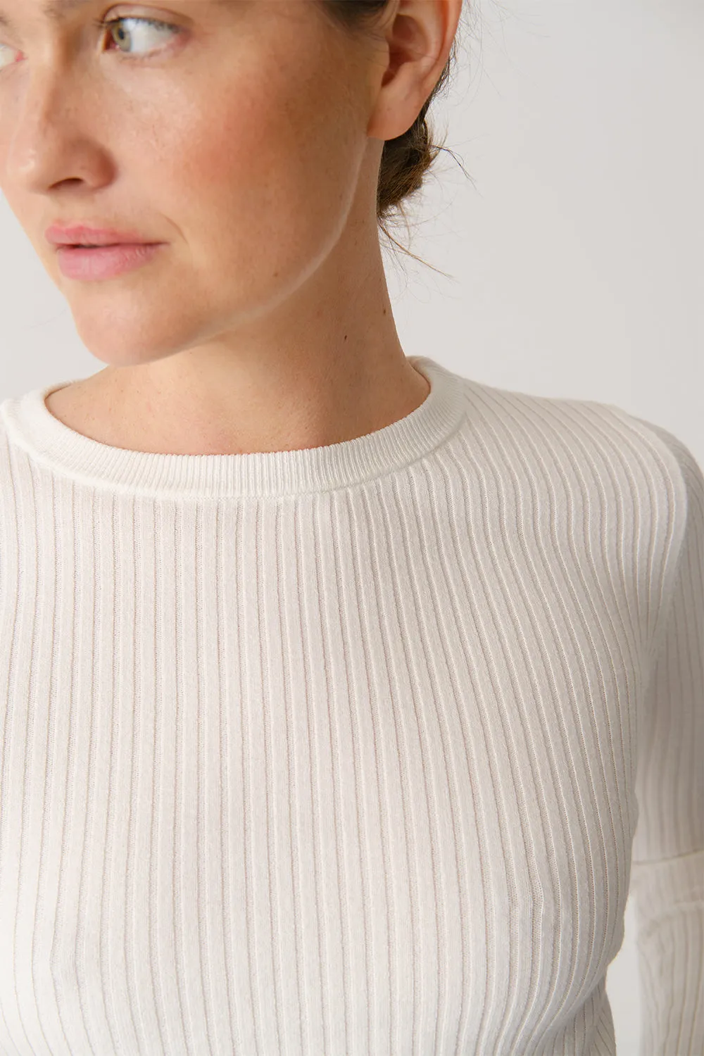 Perfetto Long Sleeve Top Off-White