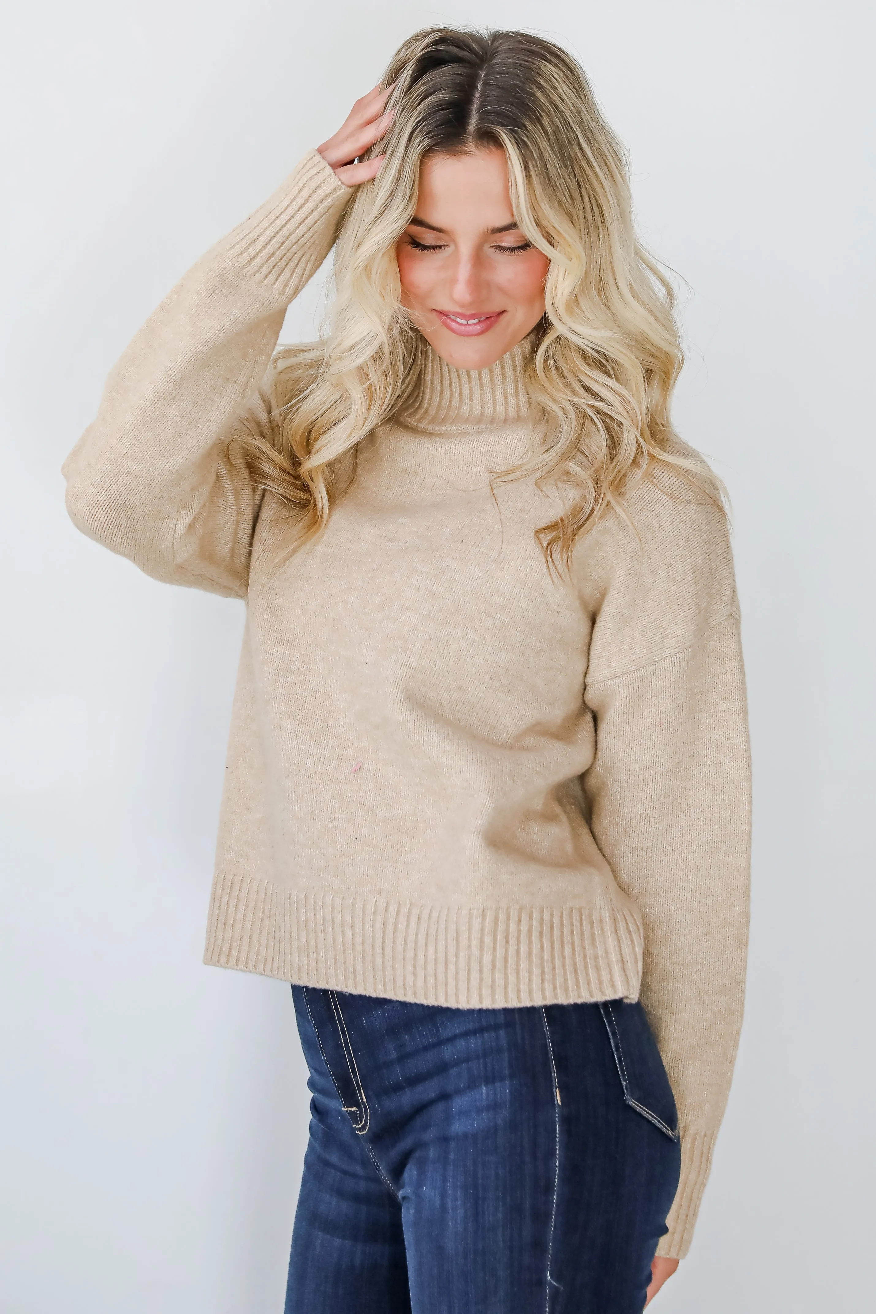 Truly Iconic Taupe Sweater - DOORBUSTER